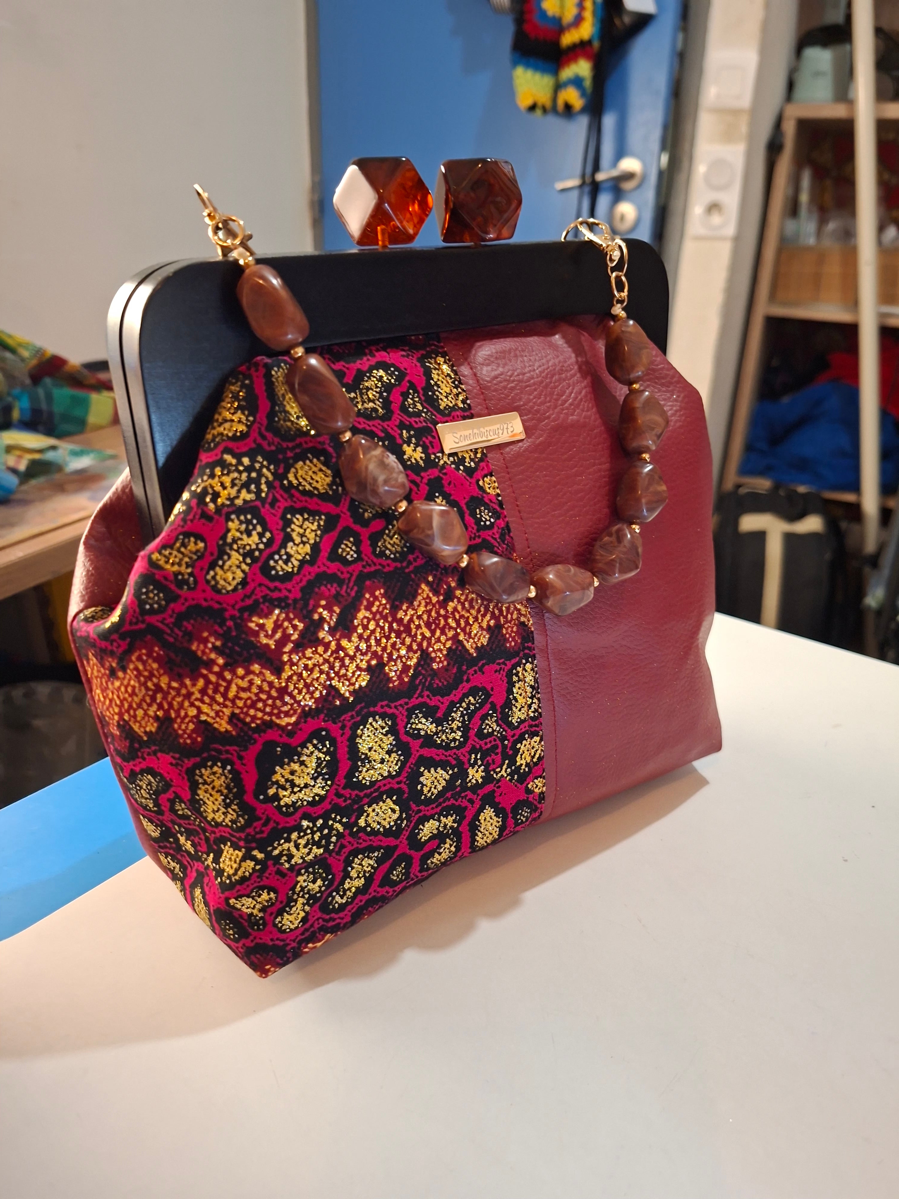 Sac CHUITY rouge bordeau